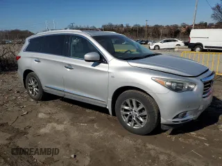 2015 Infiniti QX60 with VIN 5N1AL0MM0FC515754, listed as a Copart auction lot 48455105 with 95,431 mi miles and Salvage title. Bid and sale history available at DreamBid. Image 4.