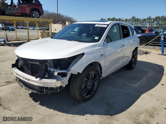 2023 Acura RDX w/A-Spec Package with VIN 5J8TC2H63PL000643, listed as a Copart auction lot 49445675 with 45,613 mi miles and Salvage Title. Bid and sale history available at carsss.com. Image 1.