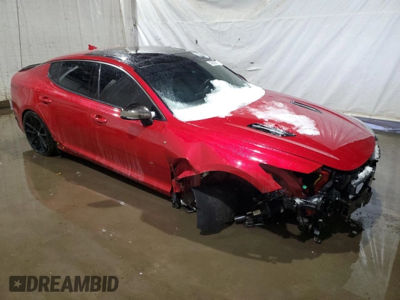 2018 Kia Stinger GT2 with VIN KNAE55LC6J6028469, listed as a Copart auction lot 42909065 with 97,136 mi miles and Salvage Title. Bid and sale history available at DreamBid. Image 4.
