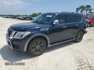 2018 Nissan Armada SL with VIN JN8AY2ND2JX000079, listed as a Copart auction lot 54400655 with 122,115 mi miles and Salvage Title. Bid and sale history available at DreamBid. Image 1.