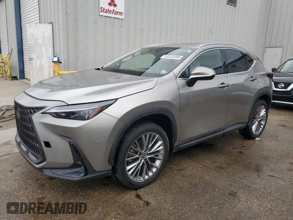 2022 Lexus NX with VIN 2T2GKCEZ4NC008144, listed as a Copart auction lot 53553595 with 35,834 mi miles and Salvage Title. Bid and sale history available at carsss.com. Image 1.