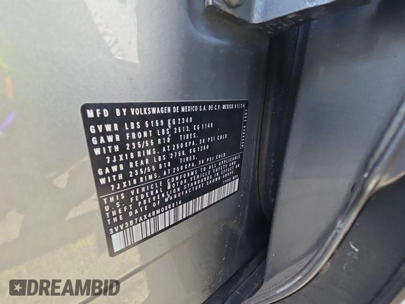 2024 Volkswagen Tiguan SE с VIN 3VV3B7AX4RM084914, выставлен на аукционе IAAI как лот 42808980 с пробегом 33 888 миль миль и . История ставок и продаж доступна на DreamBid. Изображение 3.