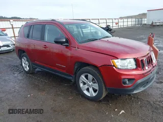 2013 Jeep Compass Sport with VIN 1C4NJDBB2DD207609, listed as a IAAI auction lot 41653746 with 121,697 mi miles. Bid and sale history available at carsss.com. Image 1.