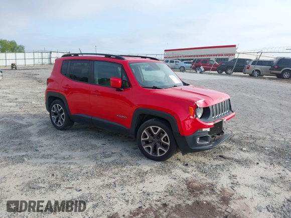 2015 Jeep Renegade Latitude with VIN ZACCJABT0FPB62548, listed as a IAAI auction lot 42139945 with 115,359 mi miles. Bid and sale history available at carsss.com. Image 1.