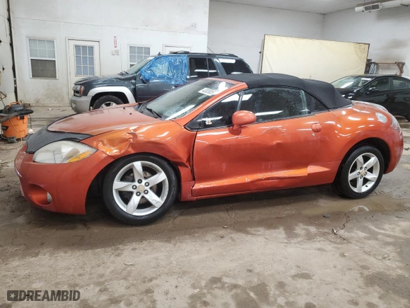 2008 Mitsubishi Eclipse GS with VIN 4A3AL25F88E009898, listed as a Copart auction lot 43820005 with 231,619 mi miles and Clean Title. Bid and sale history available at carsss.com. Image 1.