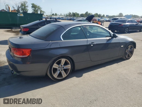 2007 BMW 3 Series 335i with VIN WBAWL73597PX50397, listed as a Copart auction lot 57221765 with 124,787 mi miles and Salvage title. Bid and sale history available at DreamBid. Image 3.