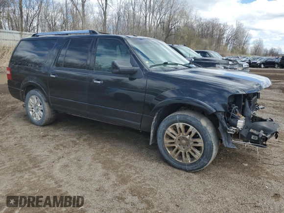 2013 Ford Expedition Max Limited with VIN 1FMJK2A5XDEF13135, listed as a Copart auction lot 53098765 with 179,958 mi miles and Clean title. Bid and sale history available at DreamBid. Image 4.