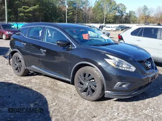 2018 Nissan Murano SL with VIN 5N1AZ2MH0JN162877, listed as a IAAI auction lot 40856044 with 160,950 mi miles. Bid and sale history available at carsss.com. Image 1.
