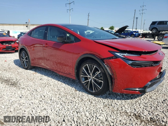 2024 Toyota Prius LE with VIN JTDADABU2R3008353, listed as a Copart auction lot 63567035 with 1,664 mi miles and Salvage title. Bid and sale history available at DreamBid. Image 4.