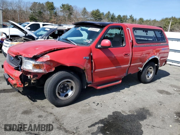 1998 Ford F-150 with VIN 1FTDF1727WNA09044, listed as a Copart auction lot 48848385 with 213,603 mi miles and Non repairable. Bid and sale history available at DreamBid. Image 1.