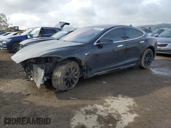 2018 Tesla Model S 75D with VIN 5YJSA1E29JF281871, listed as a Copart auction lot 50743825 with 118,516 mi miles and Salvage Title. Bid and sale history available at DreamBid. Image 1.