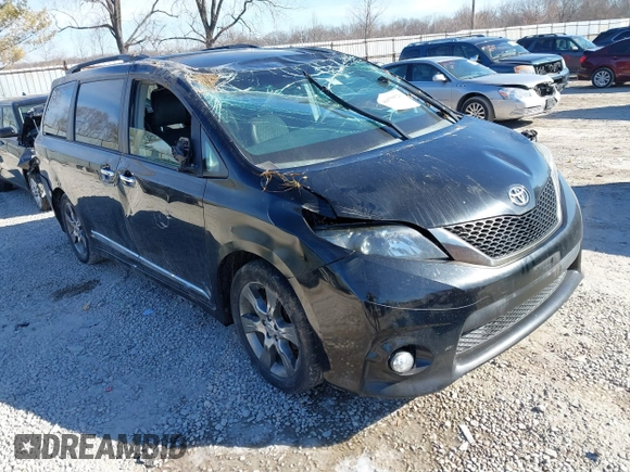 2014 Toyota Sienna SE with VIN 5TDXK3DC3ES521202, listed as a IAAI auction lot 41579320 with 182,982 mi miles and . Bid and sale history available at DreamBid. Image 1.