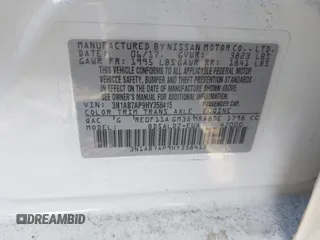 2017 Nissan Sentra SR with VIN 3N1AB7AP9HY358415, listed as a IAAI auction lot 41278687 with 70,338 mi miles and . Bid and sale history available at carsss.com. Image 9.