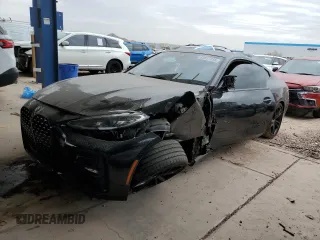 2021 BMW 4 Series 430i with VIN WBA53AP01MCF92750, listed as a Copart auction lot 43817115 with 61,291 mi miles and Salvage Title. Bid and sale history available at DreamBid. Image 1.