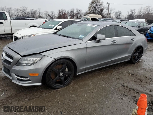 2013 Mercedes-Benz CLS-Class CLS 550 with VIN WDDLJ7DB0DA062213, listed as a Copart auction lot 77785593 with 77,395 mi miles and Salvage Title. Bid and sale history available at carsss.com. Image 1.