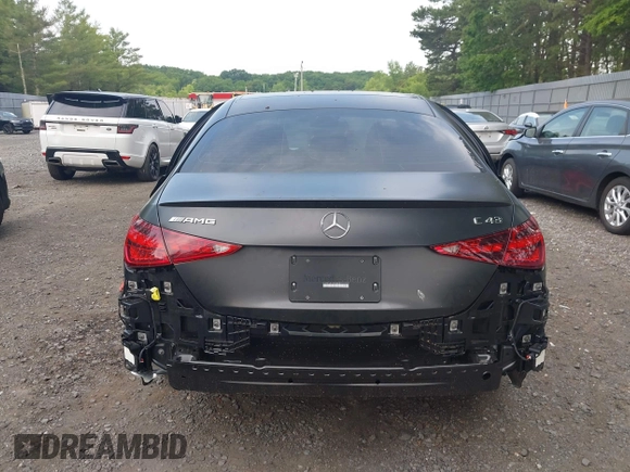 2025 Mercedes-Benz C 43 AMG with VIN W1KAF8HB1SR256613, listed as a IAAI auction lot 42376954 with 1,570 mi miles and . Bid and sale history available at DreamBid. Image 16.