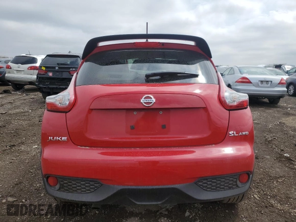 2015 Nissan Juke S with VIN JN8AF5MVXFT552851, listed as a Copart auction lot 52374565 with 45,108 mi miles and Salvage Title. Bid and sale history available at DreamBid. Image 6.