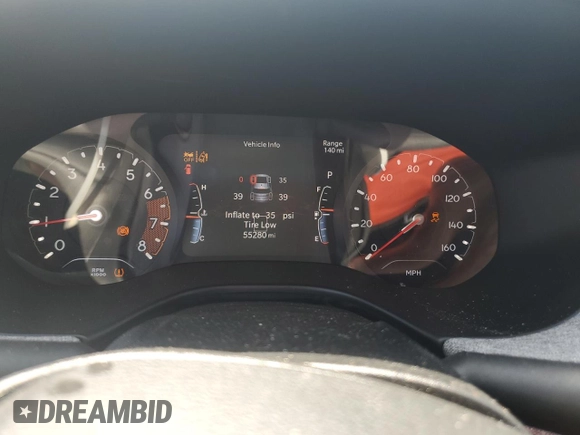 2023 Jeep Compass Sport with VIN 3C4NJDAN3PT513454, listed as a Copart auction lot 62521985 with 55,280 mi miles and Clean title. Bid and sale history available at DreamBid. Image 9.
