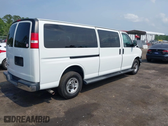 2019 Chevrolet Express Passenger LT with VIN 1GAZGPFG0K1240249, listed as a IAAI auction lot 42388617 with 109,428 mi miles and . Bid and sale history available at DreamBid. Image 4.