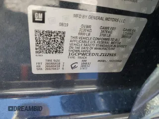 2020 Chevrolet Silverado 1500 LT with VIN 1GCPWCED7LZ112515, listed as a Copart auction lot 48415525 with 45,706 mi miles and Salvage Title. Bid and sale history available at carsss.com. Image 13.