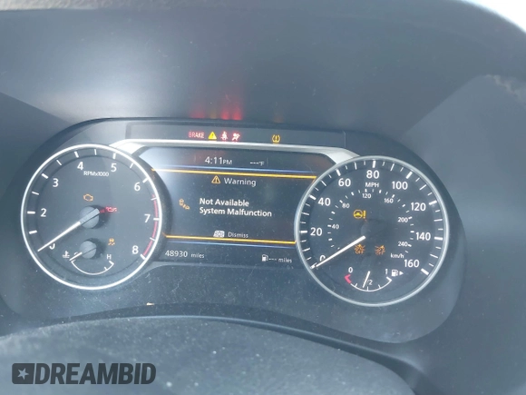2022 Nissan Sentra SV with VIN 3N1AB8CV6NY261041, listed as a IAAI auction lot 41811644 with 48,930 mi miles. Bid and sale history available at carsss.com. Image 15.
