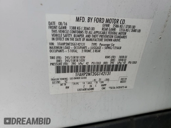 2016 Ford Police Interceptor с VIN 1FAHP2MT2GG142131, выставлен на аукционе Copart как лот 61011055 с пробегом 107 106 миль миль и Чистый • Clean title. История ставок и продаж доступна на DreamBid. Изображение 12.