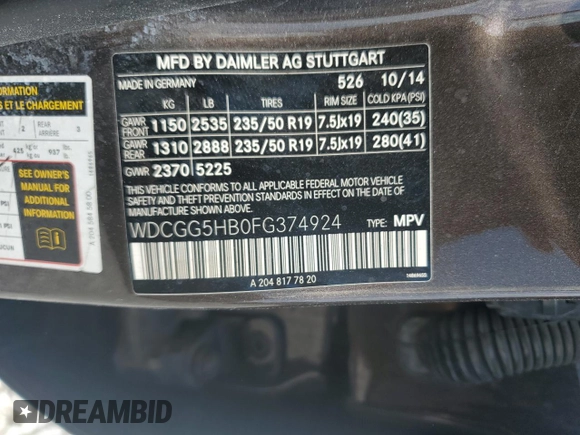 2015 Mercedes-Benz GLK 350 with VIN WDCGG5HB0FG374924, listed as a Copart auction lot 74398084 with 172,983 mi miles and Clean Title. Bid and sale history available at DreamBid. Image 13.