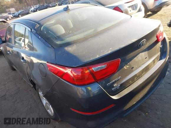 2015 Kia Optima LX with VIN KNAGM4A76F5624013, listed as a IAAI auction lot 41887296 with 224,720 mi miles. Bid and sale history available at carsss.com. Image 3.