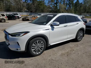2023 Infiniti QX50 Luxe z VIN 3PCAJ5BA1PF113911, wystawiony jako Copart lot #49313715 z przebiegiem 45 552 mil mil oraz Szkoda całkowita • Salvage title. Historia ofert i sprzedaży dostępna na DreamBid. Obrazek 1.