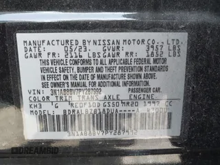 2023 Nissan Sentra S z VIN 3N1AB8BV7PY287992, wystawiony jako IAAI lot #42335056 z przebiegiem 14 482 mil mil oraz . Historia ofert i sprzedaży dostępna na DreamBid. Obrazek 9.
