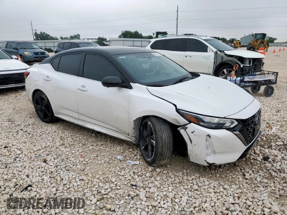 2024 Nissan Sentra SR with VIN 3N1AB8DV2RY382265, listed as a Copart auction lot 58528095 with 20,314 mi miles and Salvage title. Bid and sale history available at DreamBid. Image 4.