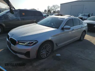 2021 BMW 5 Series 530i xDrive with VIN WBA13BJ08MWX25707, listed as a Copart auction lot 43371195 with 75,126 mi miles and Salvage Title. Bid and sale history available at carsss.com. Image 1.