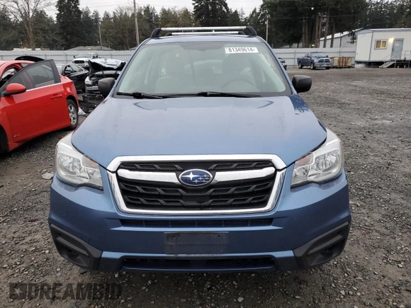 2017 Subaru Forester with VIN JF2SJAACXHG471100, listed as a Copart auction lot 81349614 with 82,864 mi miles and Salvage title. Bid and sale history available at DreamBid. Image 5.