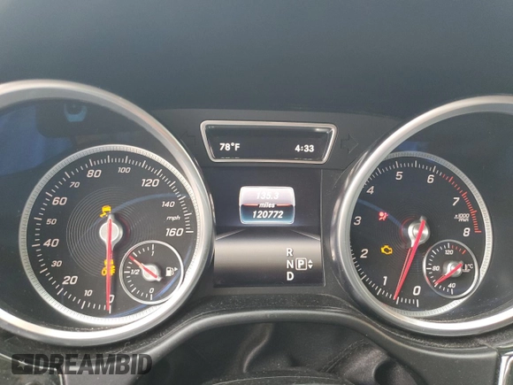 2016 Mercedes-Benz GLE 350 with VIN 4JGDA5JB0GA731913, listed as a Copart auction lot 59880255 with 120,772 mi miles and Salvage title. Bid and sale history available at DreamBid. Image 9.