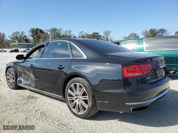2014 Audi A8 L 4.0T with VIN WAUR2AFD3EN003757, listed as a Copart auction lot 78393724 with 94,227 mi miles and Salvage Title. Bid and sale history available at carsss.com. Image 2.
