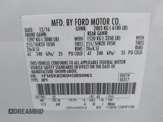 2017 Ford Explorer XLT с VIN 1FM5K8D80HGB50963, выставлен на аукционе IAAI как лот 42697545 с пробегом 83 752 миль миль и . История ставок и продаж доступна на DreamBid. Изображение 9.