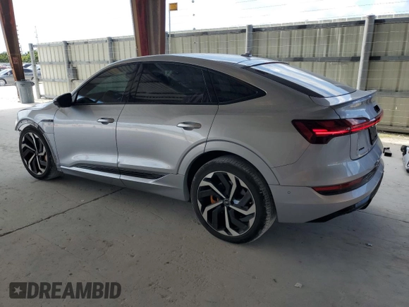 2022 Audi e-tron Sportback Premium Plus with VIN WA12AAGE0NB037794, listed as a Copart auction lot 58194185 with 17,615 mi miles and Non repairable. Bid and sale history available at DreamBid. Image 2.