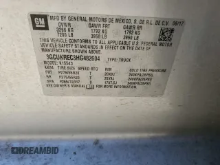 2017 Chevrolet Silverado 1500 LT with VIN 3GCUKREC3HG482604, listed as a Copart auction lot 46848455 with 155,525 mi miles and Salvage Title. Bid and sale history available at DreamBid. Image 14.