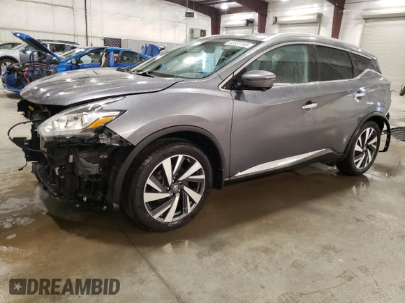 2018 Nissan Murano Platinum with VIN 5N1AZ2MH7JN163055, listed as a Copart auction lot 52533705 with 78,816 mi miles and Salvage Title. Bid and sale history available at carsss.com. Image 1.