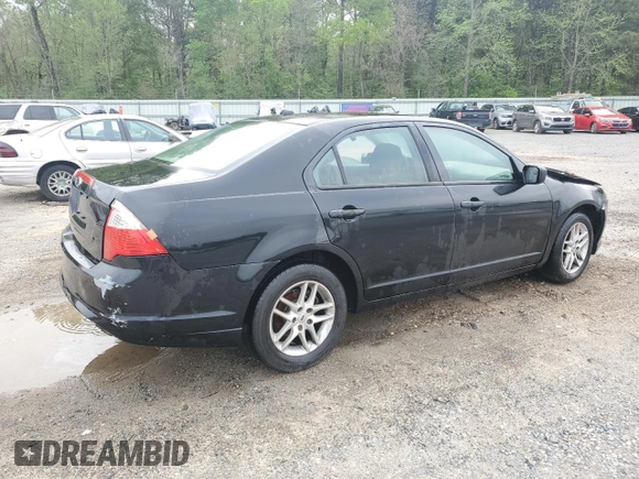 2012 Ford Fusion S with VIN 3FAHP0GA3CR364128, listed as a Copart auction lot 51093755 with 186,607 mi miles and Salvage Title. Bid and sale history available at carsss.com. Image 3.