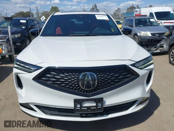 2023 Acura MDX w/A-Spec Package with VIN 5J8YE1H06PL038194, listed as a IAAI auction lot 41966274 with 13,998 mi miles. Bid and sale history available at carsss.com. Image 12.
