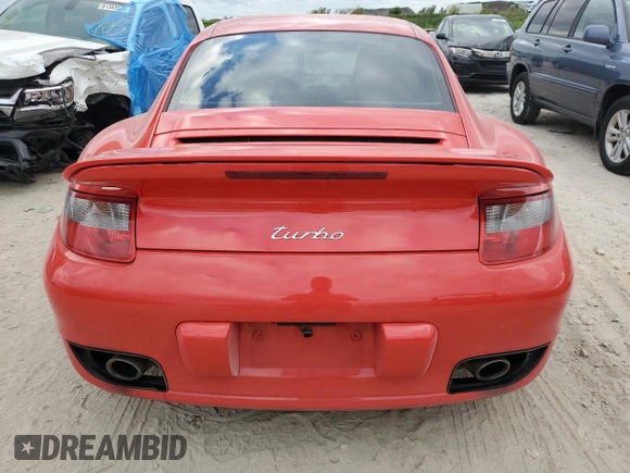 2007 Porsche 911 Turbo with VIN WP0AD29967S785001, listed as a Copart auction lot 81401694 with Not Provided miles and Salvage Title. Bid and sale history available at DreamBid. Image 6.