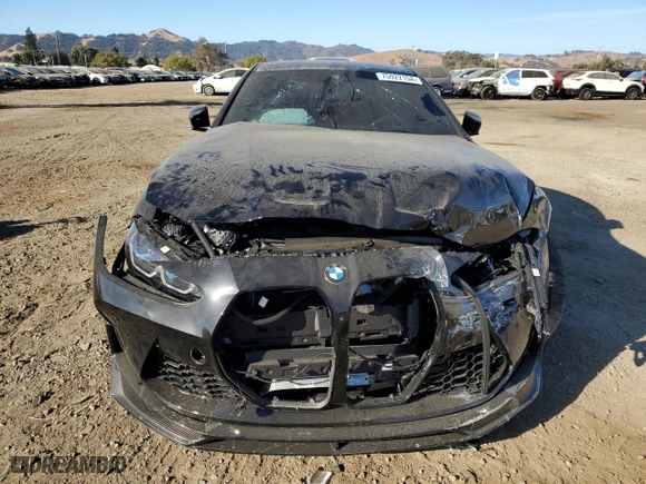 2024 BMW M4 with VIN WBS53AZ01RCP13984, listed as a Copart auction lot 75922154 with 2,904 mi miles and Salvage Title. Bid and sale history available at carsss.com. Image 5.