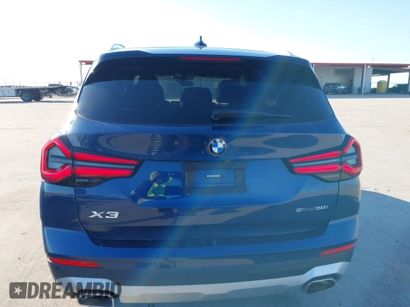 2023 BMW X3 sDrive30i with VIN 5UX43DP05P9P62525, listed as a IAAI auction lot 41377611 with 31,500 mi miles and . Bid and sale history available at DreamBid. Image 16.