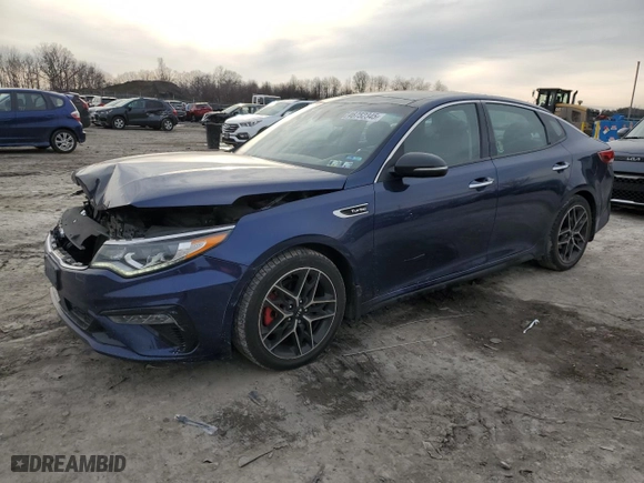 2019 Kia Optima SX with VIN 5XXGW4L2XKG322034, listed as a Copart auction lot 46752345 with 60,301 mi miles and Salvage Title. Bid and sale history available at carsss.com. Image 1.