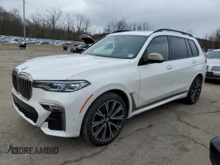 2021 BMW X7 M50i with VIN 5UXCX6C05M9H84296, listed as a Copart auction lot 49188884 with 25,639 mi miles and Non Repairable. Bid and sale history available at carsss.com. Image 1.