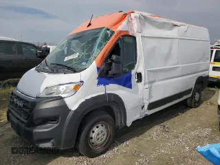 2023 Ram ProMaster Cargo with VIN 3C6LRVDG4PE557266, listed as a Copart auction lot 45721935 with 50,769 mi miles and Salvage Title. Bid and sale history available at carsss.com. Image 1.