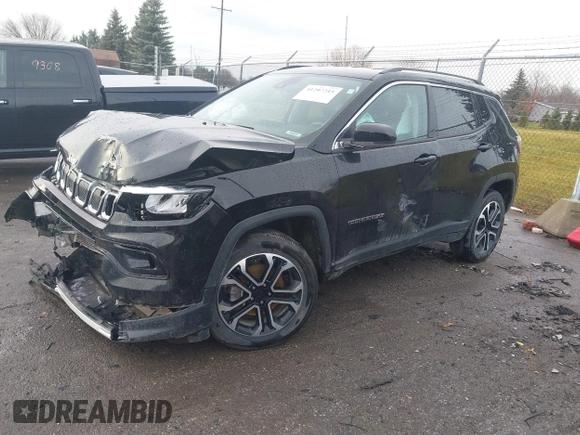 2022 Jeep Compass Limited with VIN 3C4NJDCBXNT150313, listed as a IAAI auction lot 41207215 with 44,415 mi miles and . Bid and sale history available at DreamBid. Image 17.