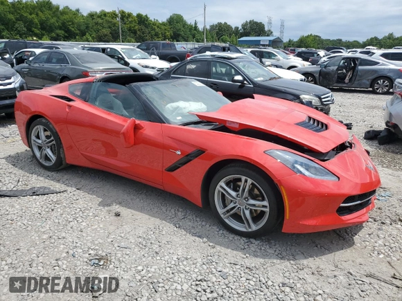2017 Chevrolet Corvette 1LT with VIN 1G1YB2D70H5109758, listed as a Copart auction lot 63205154 with 5,471 mi miles and Salvage Title. Bid and sale history available at carsss.com. Image 4.