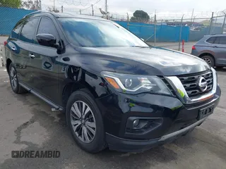 2018 Nissan Pathfinder SL with VIN 5N1DR2MN7JC611874, listed as a IAAI auction lot 42126450 with 105,706 mi miles and . Bid and sale history available at DreamBid. Image 1.